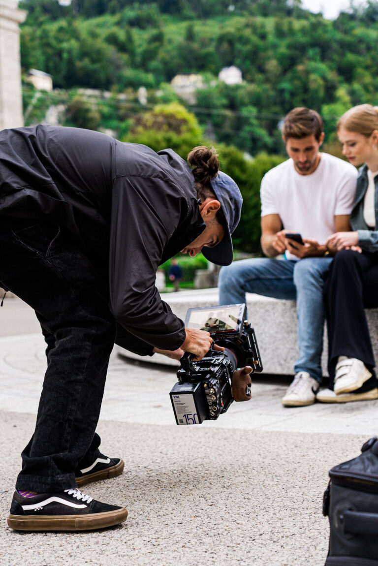 Björn Hunger beim Filmen in Salzburg